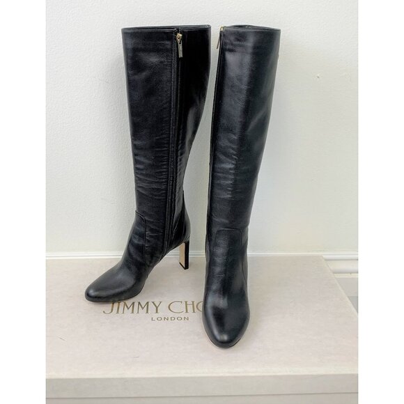 NIB Jimmy Choo Mahesa 100 Knee Boots SIze 37.5 - Picture 13 of 13